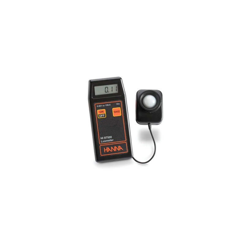 Luxómetro portátil, intervalo: 0.001 a 1.999 Klux/0.01 a 19.99 Klux/0.1 a 199.9 Klux