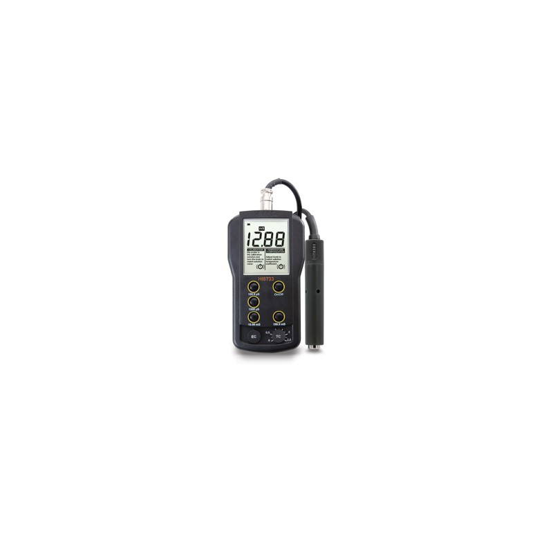 Medidor de CE de intervalos múltiples con sonda HI76302W, intervalo: 0.0 a 199.9 mS/cm c/ATC