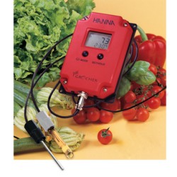 Medidor de pH y temperatura Gro’chek, intervalo: 0.0 a 14.0 pH 0.0 a 60.0°C (32.0 a 140.0°F), 115V