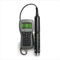Medidor multiparamétrico pH/ORP, CE, OD, turbidez, GPS, sonda c/registro, 10 m cable, maletín, 230V