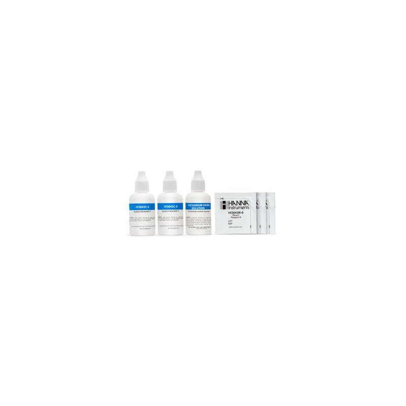 Reactivos de repuesto para el test kit de hipoclorito (blanqueador)