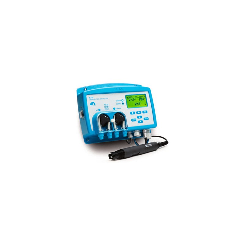 Controlador de piscina de pH / ORP / temperatura de celda de flujo montado en panel con ethernet par